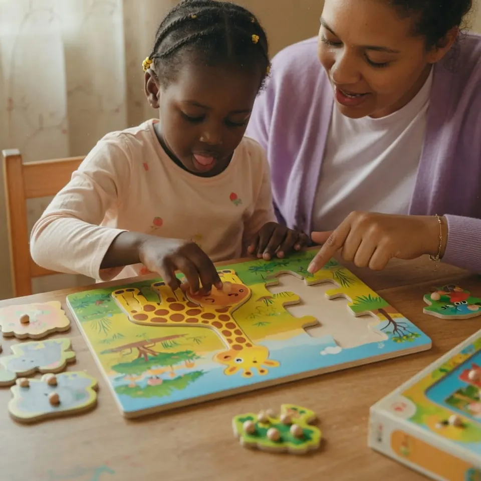 A child completing a puzzle — Liftoff ABA in New Jersey