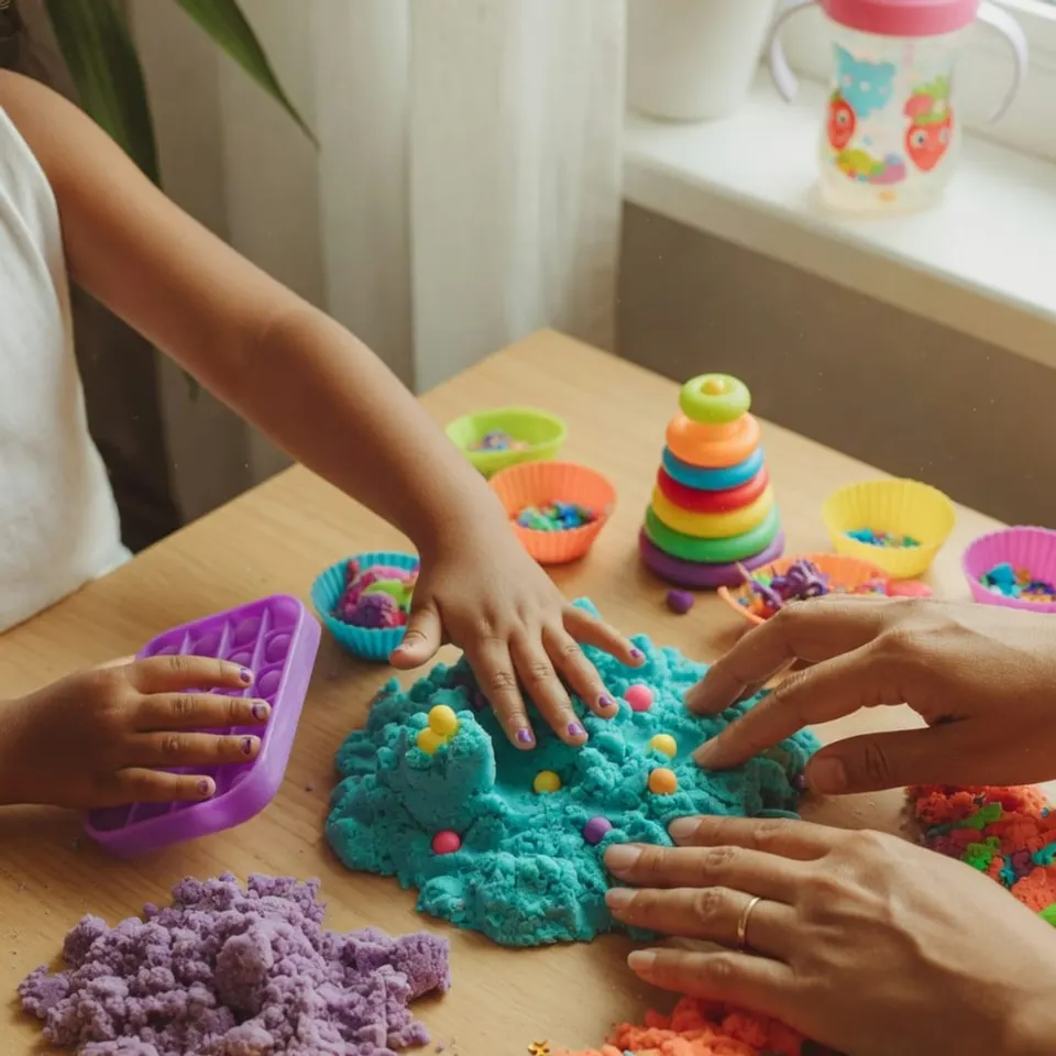 A child exploring a sensory activity — Liftoff ABA in New Jersey